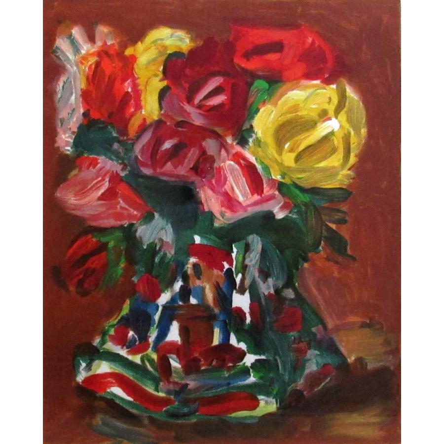 梅原 龍三郎「バラ図」 新品額装 : ギャラリーTOMIOKA - 通販 - Yahoo