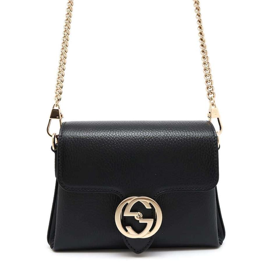 グッチ チェーンショルダーバッグ インターロッキングG レザー 607720