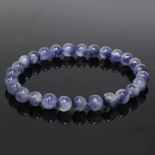 デュモルチェライト ブレスレット イン クォーツ ブルーガーデン