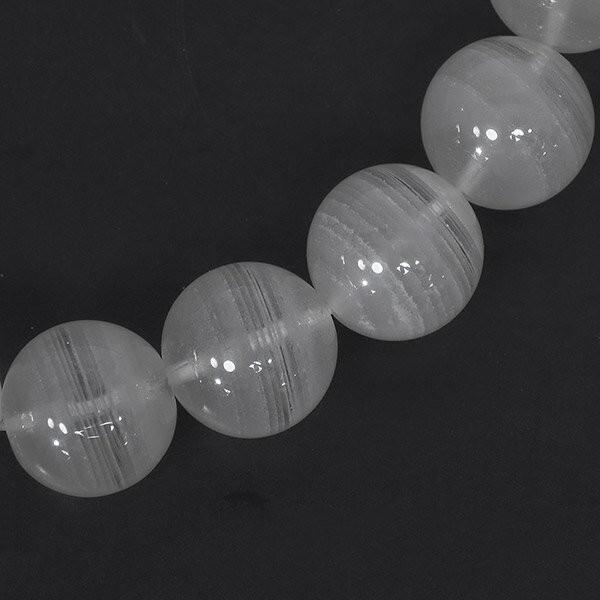 ホワイトファントムクォーツ ブレスレット 高品質 12.6mm 19cm 天然石