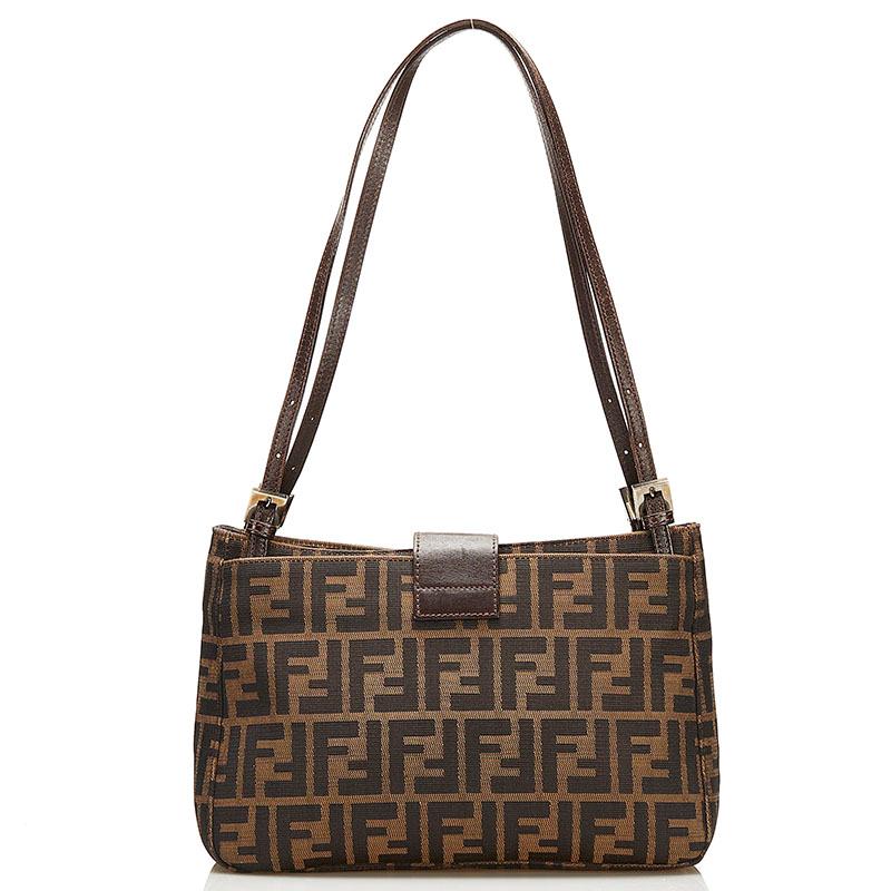 FENDI（フェンディ） ズッカ ハンドバッグ 26728 ブラウン キャンバス