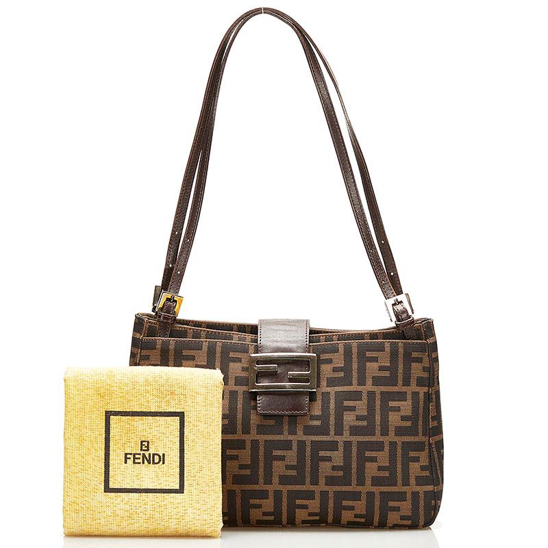 FENDI（フェンディ） ズッカ ハンドバッグ 26728 ブラウン キャンバス