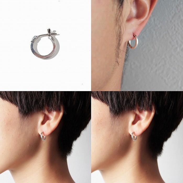 VIVIFY（ビビファイ） ピアス シルバー フープピアス SquareLine Hoop