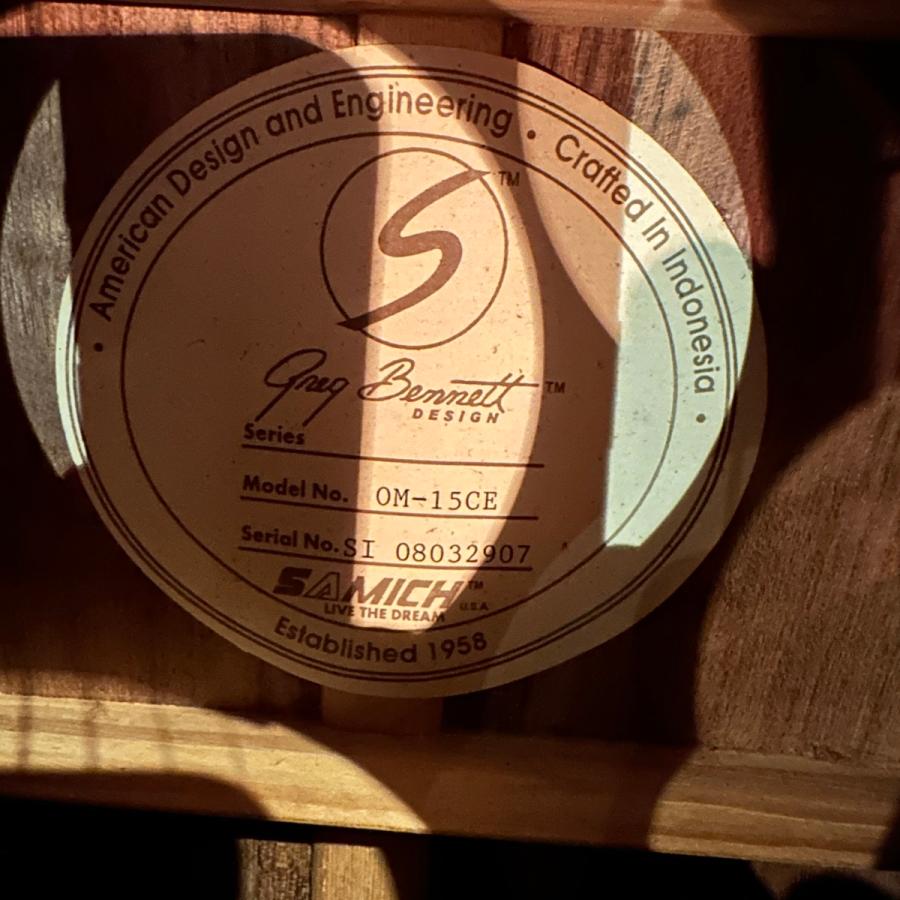 Greg Bennett by Samick OM-15CE Electric Acoustic Guitar