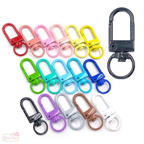 カラフル ナスカン カラビナ キーホルダー 金具 10個 2210 kanagu622