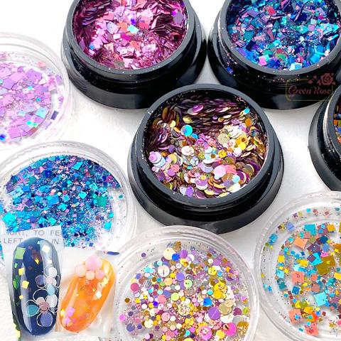 キラキラ ホログラム 封入パーツ ラメ グリッター レジン ネイル 2210