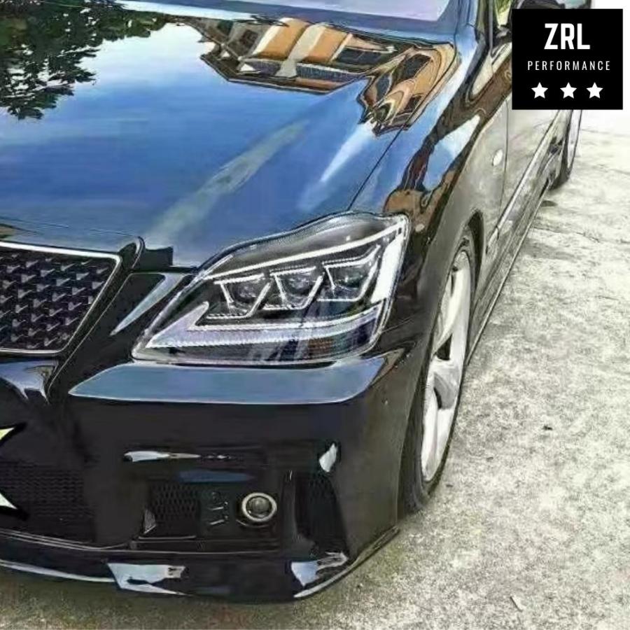 18系クラウン 社外 LEDヘッドライトユニット 3眼 レクサススタイル