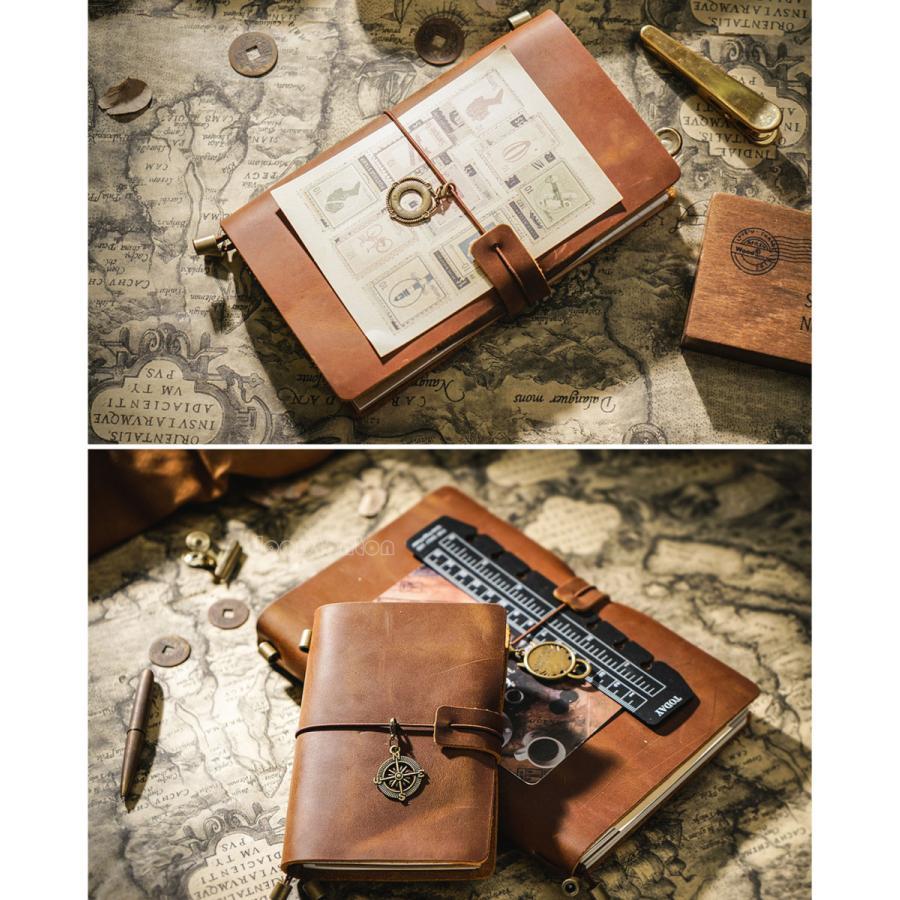 手帳 システム手帳 S サイズ アンティーク レトロ レザー ビンテージ風