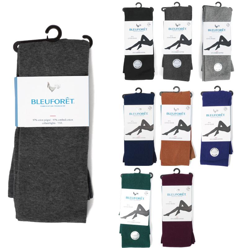 BLEU FORET（ブルーフォレ） コットンタイツ COLLANT VELOUTE 3213