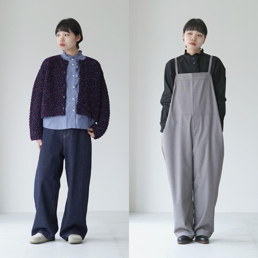 MidiUmi（ミディウミ） フロント ハーフフリル シャツ / レディース