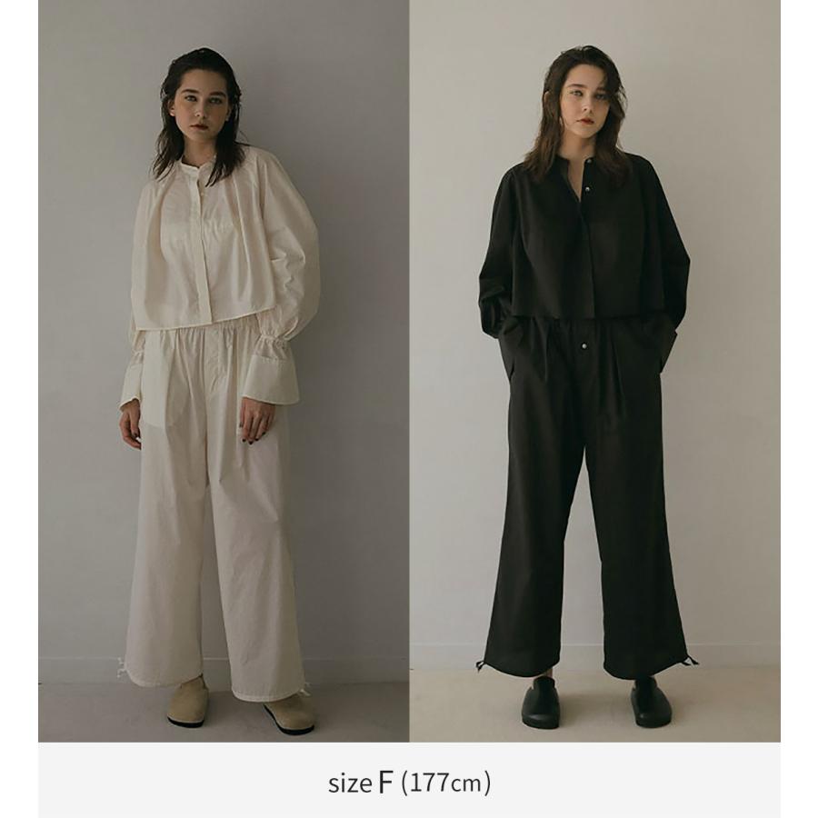 ETRE TOKYO（エトレトウキョウ） カーブスリーブバンドカラーシャツ