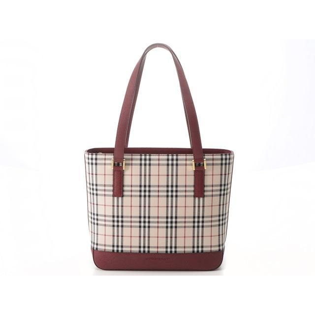 BURBERRY（バーバリー） ノバチェック トートバッグ キャンバス レザー