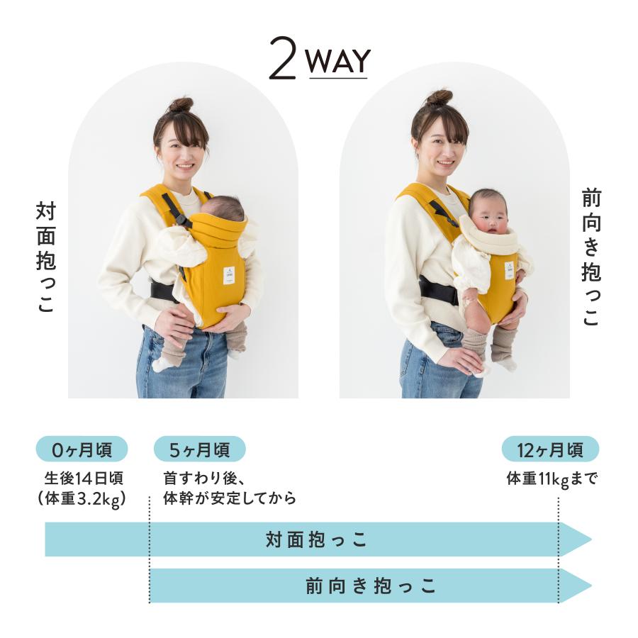 キューズベリー 抱っこ紐 ZERO 新生児 首座り前 日本製 軽量 簡単