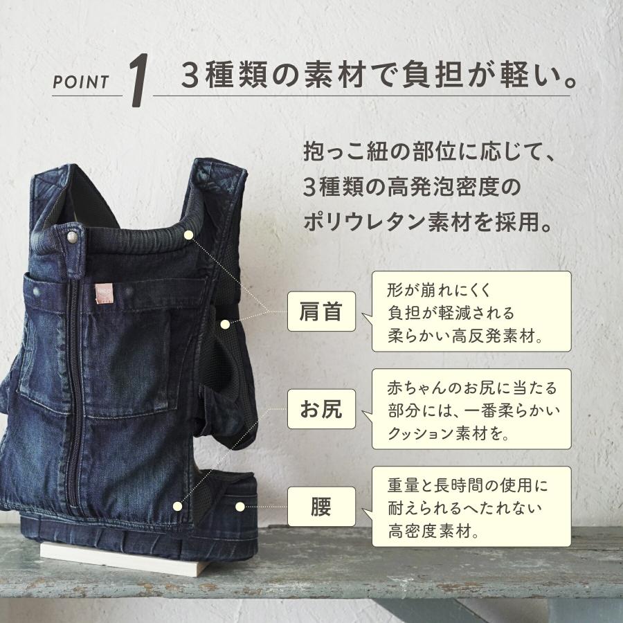 キューズベリー 抱っこ紐 NICO デニム 抱っこひも だっこひも 日本製
