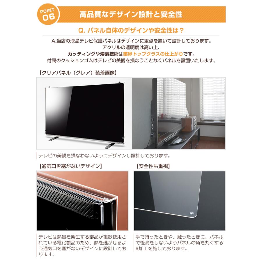 テレビ保護パネル 55型 55インチ ブルーライトカット テレビガード