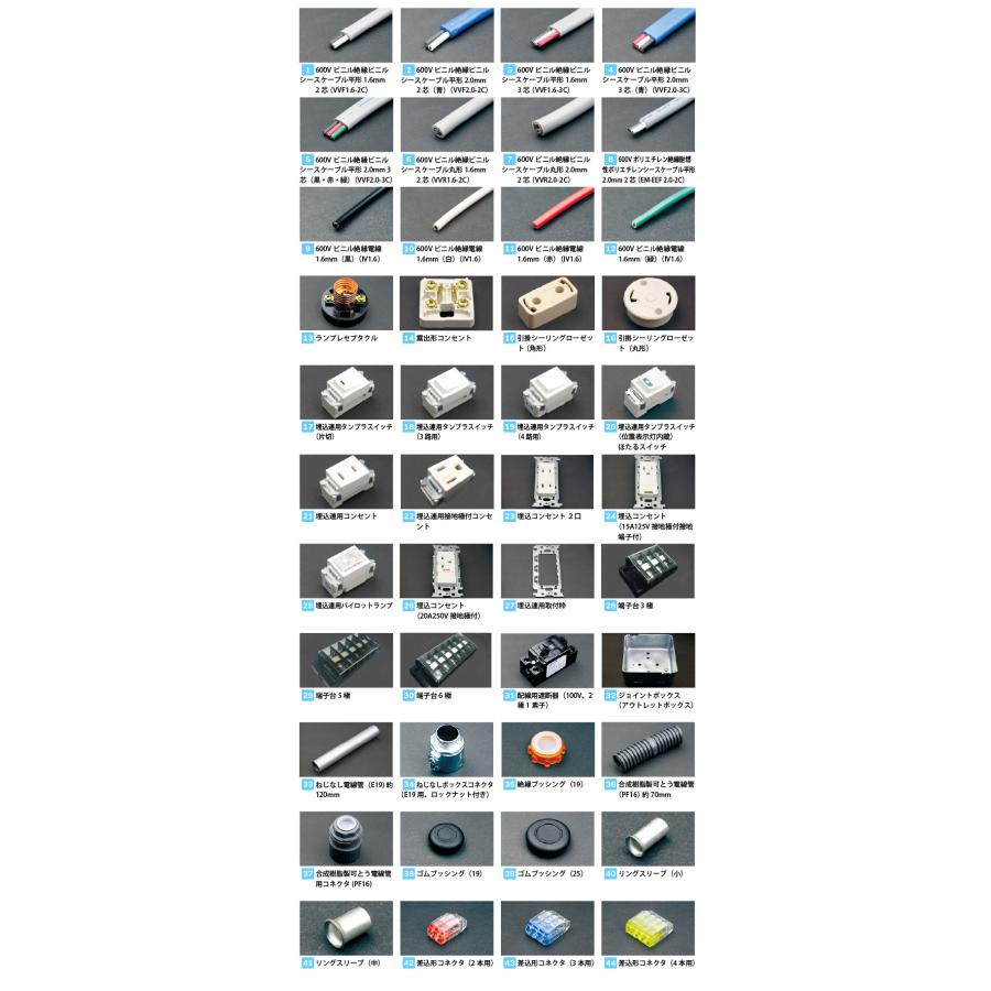 電池屋 第二種電気工事士 技能試験セット 2回練習分 テキスト付属 工具