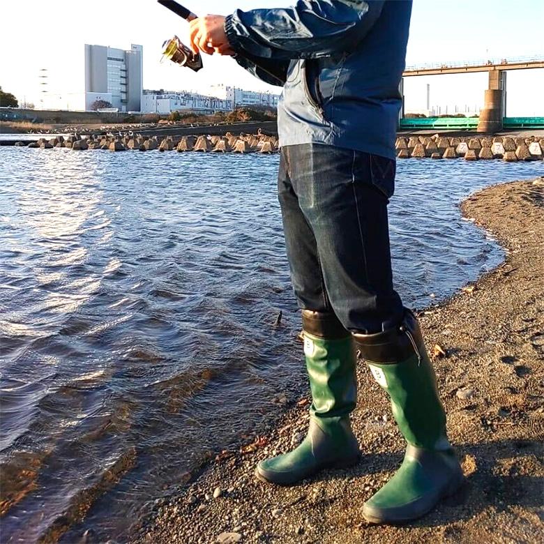 日本野鳥の会 バードウォッチング長靴 レインブーツ ブラウン/グレー