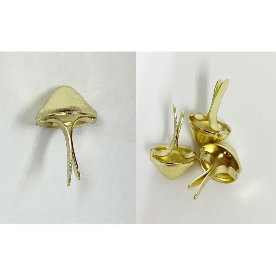 ビョウ・コニカル・ロンドン鋲・鋲・ゴールド・スタッズ100発