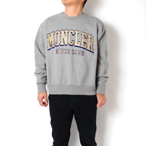 MONCLER（モンクレール） ラメロゴプリント スウェットトレーナー