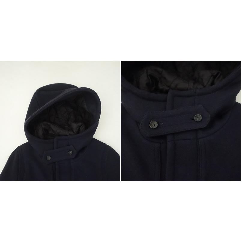 THE RERACS（ザ リラクス） *フード付きウールコート*1毛中綿ネイビー