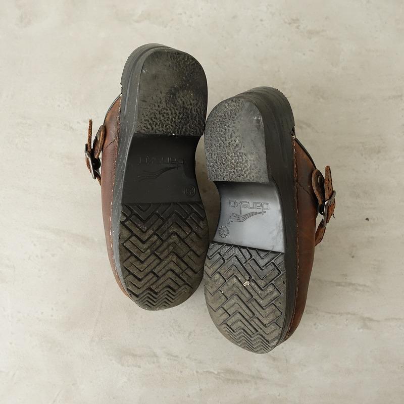 dansko（ダンスコ） *レザーサボサンダル 36/23*ブラウン皮革靴バック