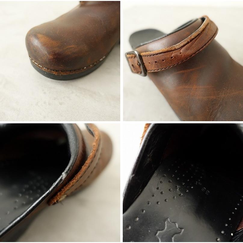 dansko（ダンスコ） *レザーサボサンダル 36/23*ブラウン皮革靴バック