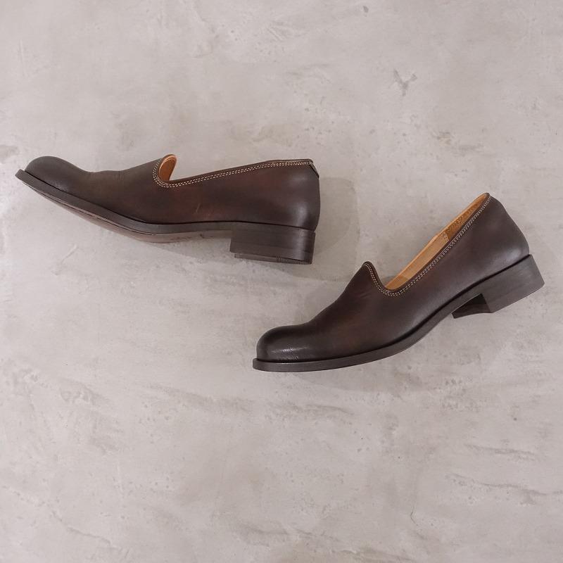 美品】モト MOTO *レザースリッポン 1/23*ダークブラウン皮革靴