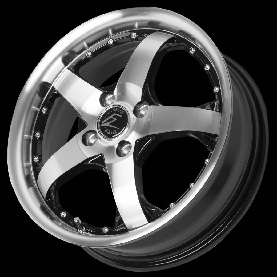 15インチアルミホイールタイヤセット 軽自動車 FZ431ブラポリ/リムポリ