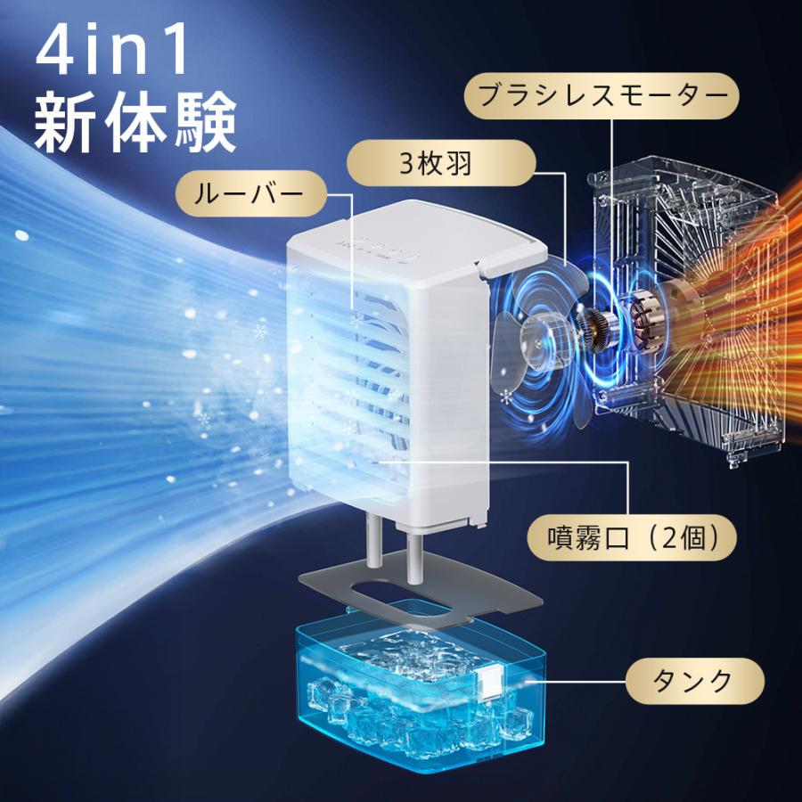 冷風機【2025革新 -16℃瞬間冷却・6の冷風モード】卓上冷風機 小型