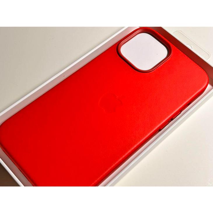 Apple純正 MagSafe対応 iPhone 12 Pro Max レザーケース・レッド 新品