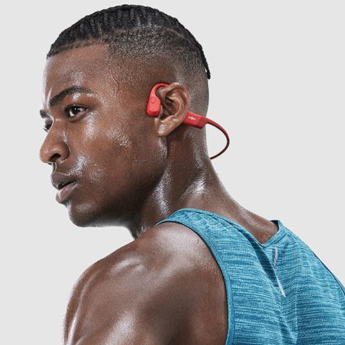 Shokz（ショックス） (在庫限り)Shokz OpenRun Red ワイヤレスイヤホン