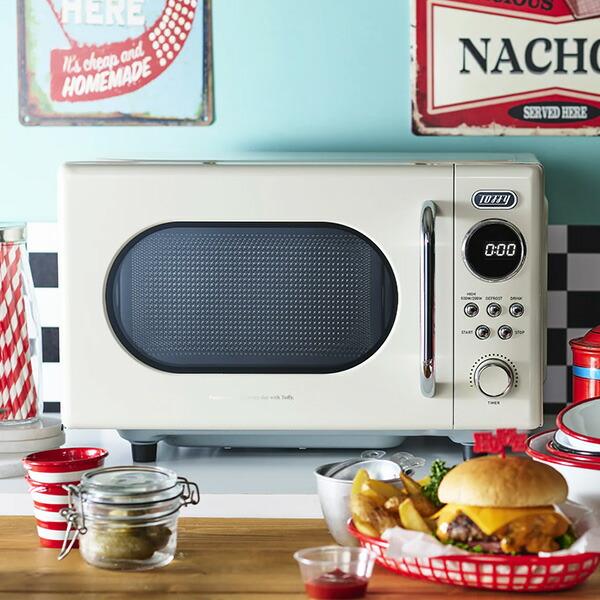 Toffy 電子レンジ 単機能 フラット 16L 一人暮らし おしゃれ ヘルツ