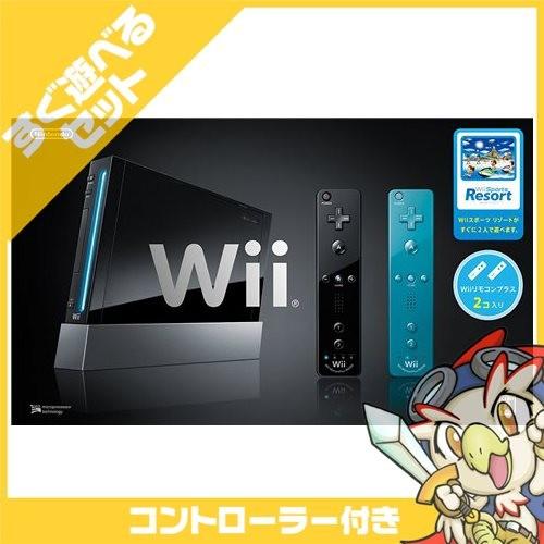任天堂（Nintendo） Wii ニンテンドーWii Wii本体 (クロ) Wiiリモコン