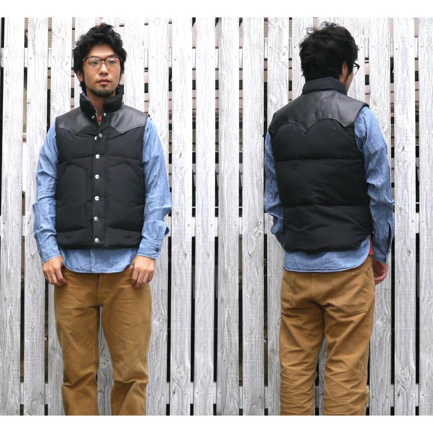 SUGAR CANE シュガーケーン ダウンベスト レザーヨーク ロクヨンクロス