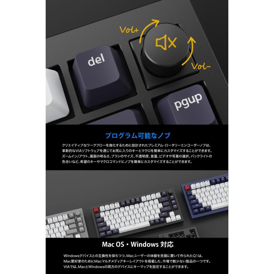 Keychron（キークロン） Keychron Q1 V2 QMK ネイビーブルー Mac英語