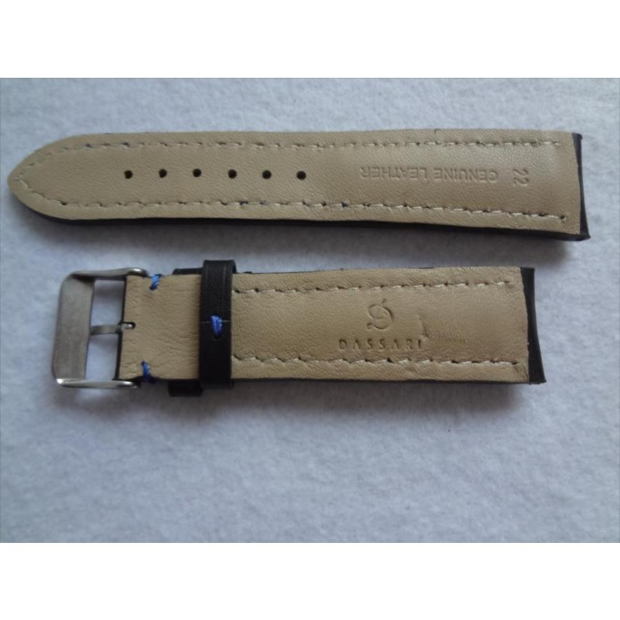 BREITLINGブライトリング用腕時計レザーベルト本革バンド 22mm 黒/青