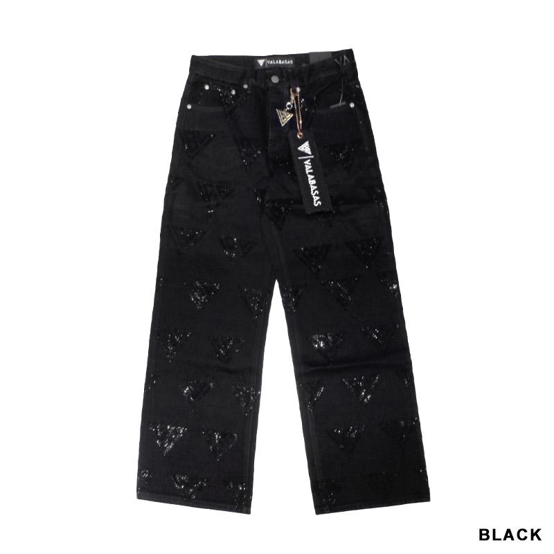 VALABASAS ヴァラバサス バギーデニムパンツ 29-32インチ ブラック/黒