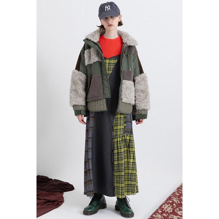 AULA AILA（アウラ アイラ） パッチワークライクボアブルゾン アウター