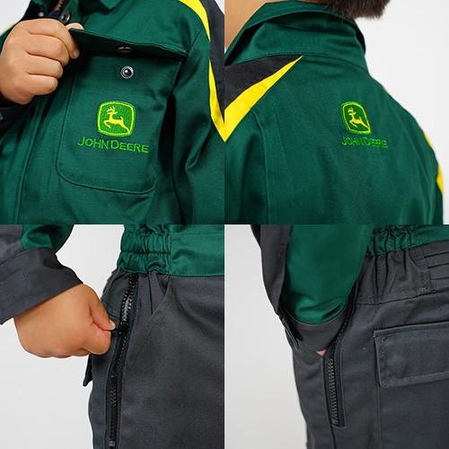 John Deere ジョンディア 子供用 ツナギ服 LP-0011-DGR つなぎ服