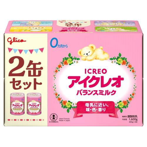 アイクレオ（ICREO） 江崎グリコ バランスミルク 800g×2缶