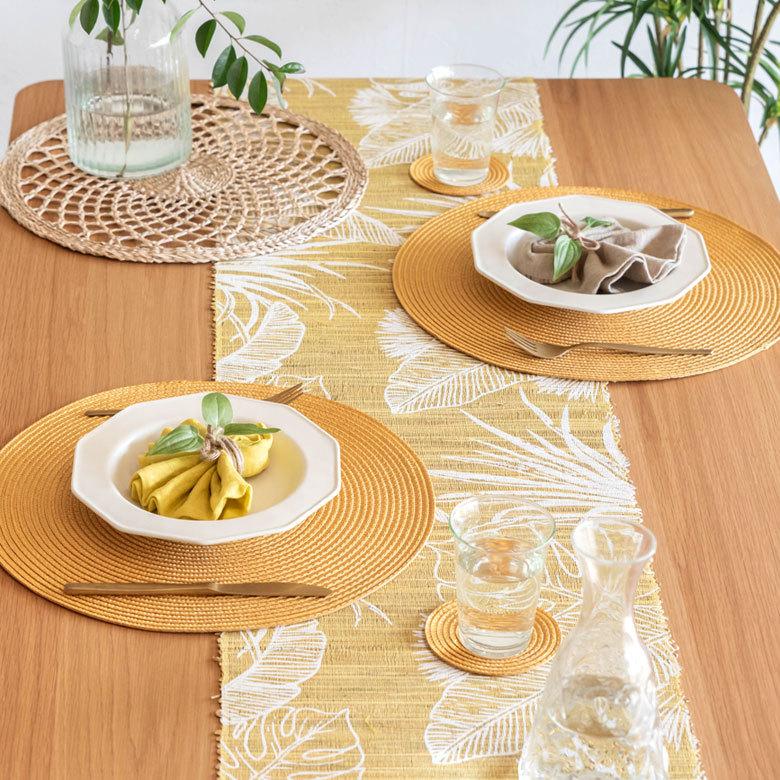 ELEMENTS ランチョンマット 4枚セット おしゃれ テーブルウェア 水洗い