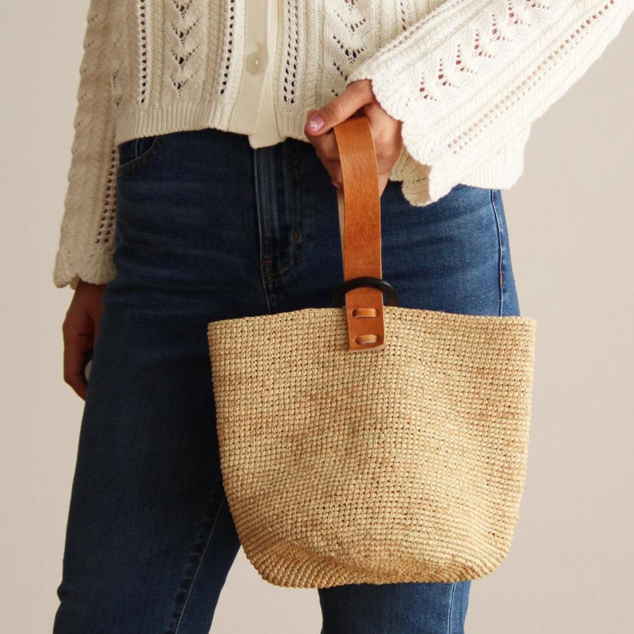 かごバッグ カゴバッグ ラフィアバッグ 2024 ワンハンドル 大人 バケツ