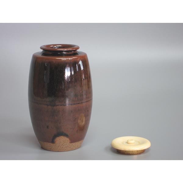 大名物写 槍の鞘肩衝茶入 松本鉄山造 共箱 金剛金襴仕覆 : 茶道具商 越