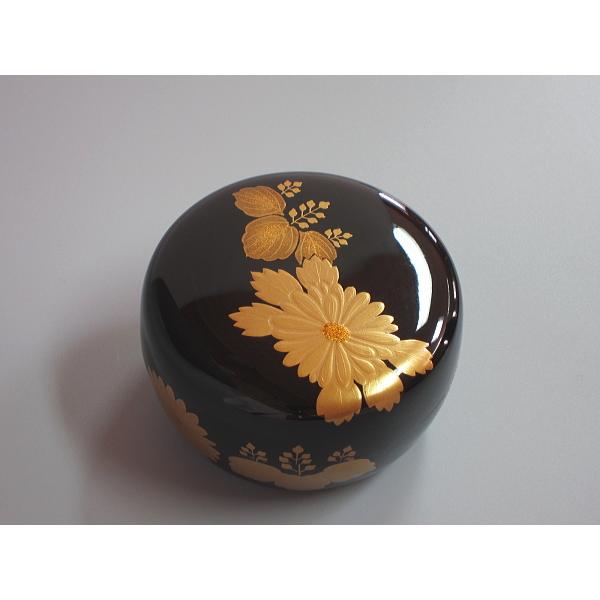 菊桐蒔絵黒平棗 輪島塗 田中勝月造 桐箱 : 茶道具商 越中屋 - 通販