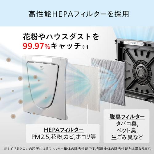 ツインバード（TWINBIRD） 空気清浄機 AC-D358PW [マイナスイオン発生