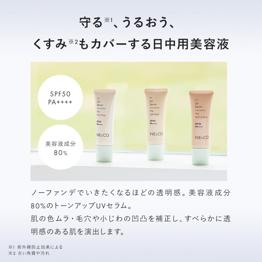 NEcCO 【公式】 ネッコ トーンアップUVセラム クリア 25g ｜ SPF50