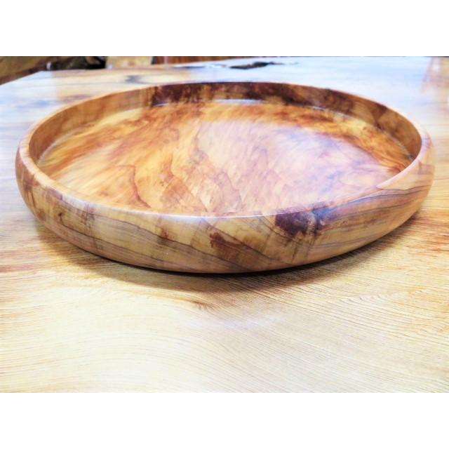 盆 丸盆 木製 屋久杉 お盆 長寿 ギフト 天然木 お祝い 和風 : EX.mart