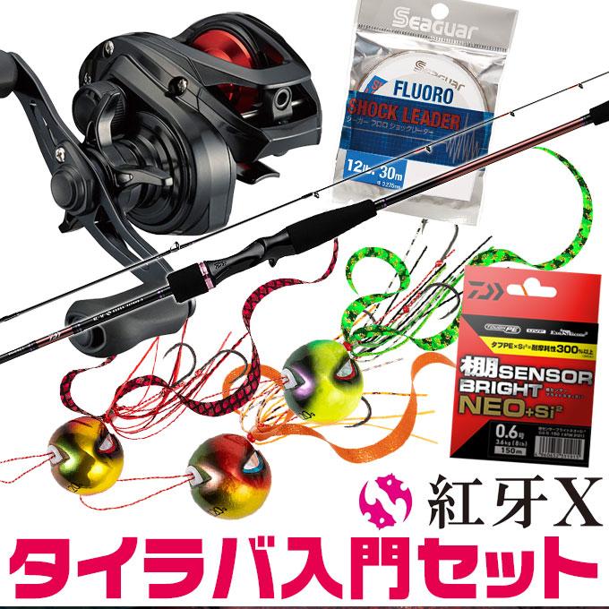 紅牙X タイラバ 入門 セット (付属ロッド： ダイワ 22 ベイトモデル