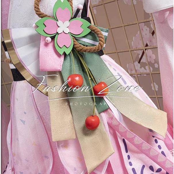 送料無料◇陰陽師 初音ミク 桜スキン コスプレ衣装 ウィッグ 靴