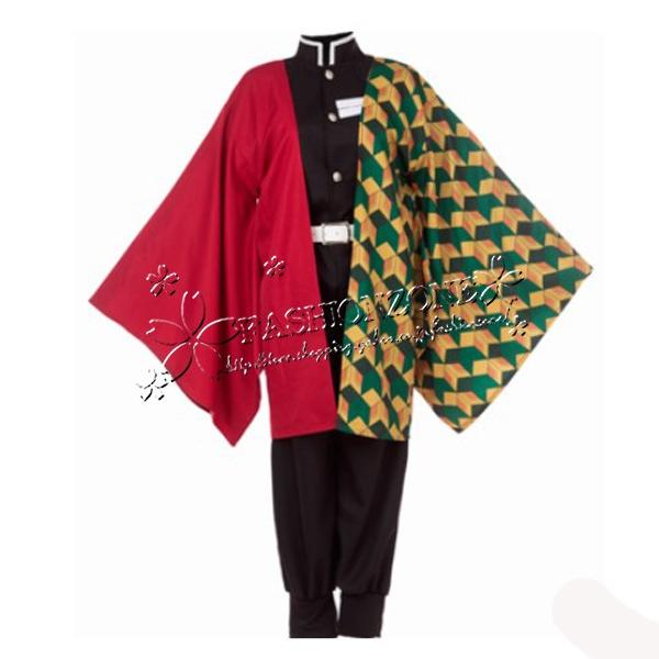 鬼滅の刃 風 冨岡義勇 コスプレ子供用成人用衣装 ウィッグ 靴 刀 鞘